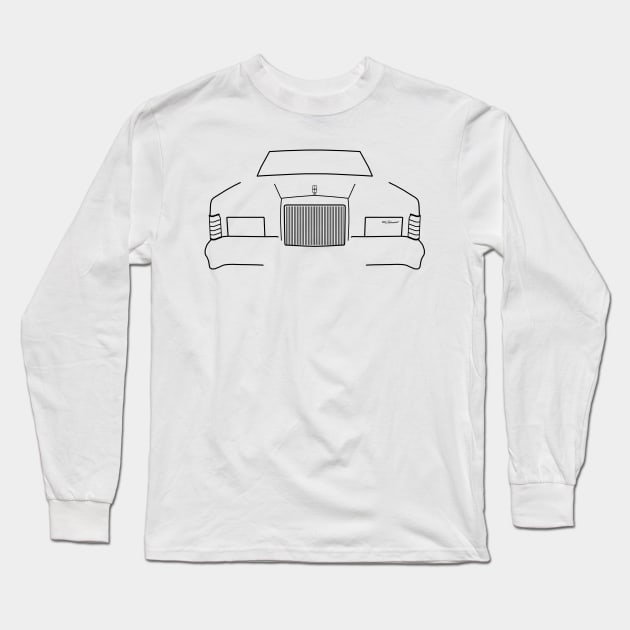 1979 vintage Lincoln Continental outline graphic (black) Long Sleeve T-Shirt by soitwouldseem